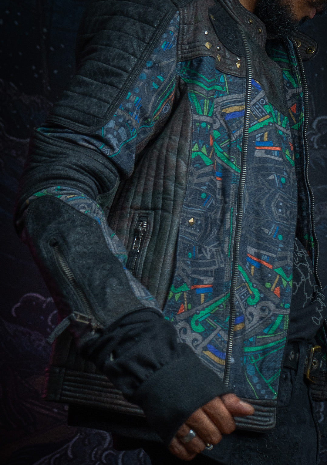 Jacket Men SAMURAI SHAMAN / Fake Leather / Waterproof Linen - POPPYFIELDS